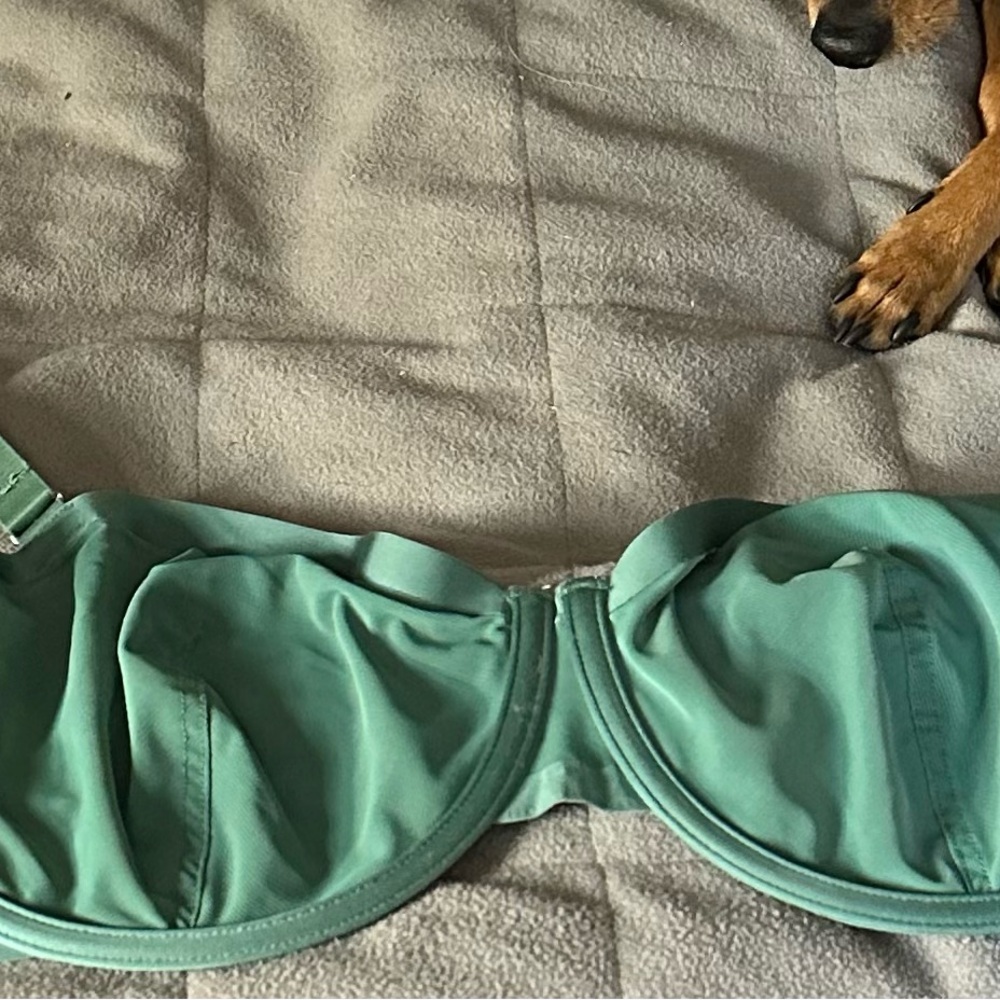 CUUP Green Underwire Bra with Molded Cups